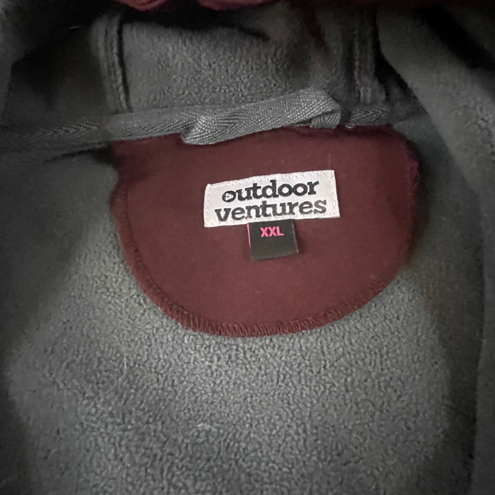 Outdoor Ventures Fleece Lined Women's Burgundy Hooded Coat XXL - Picture 2 of 11